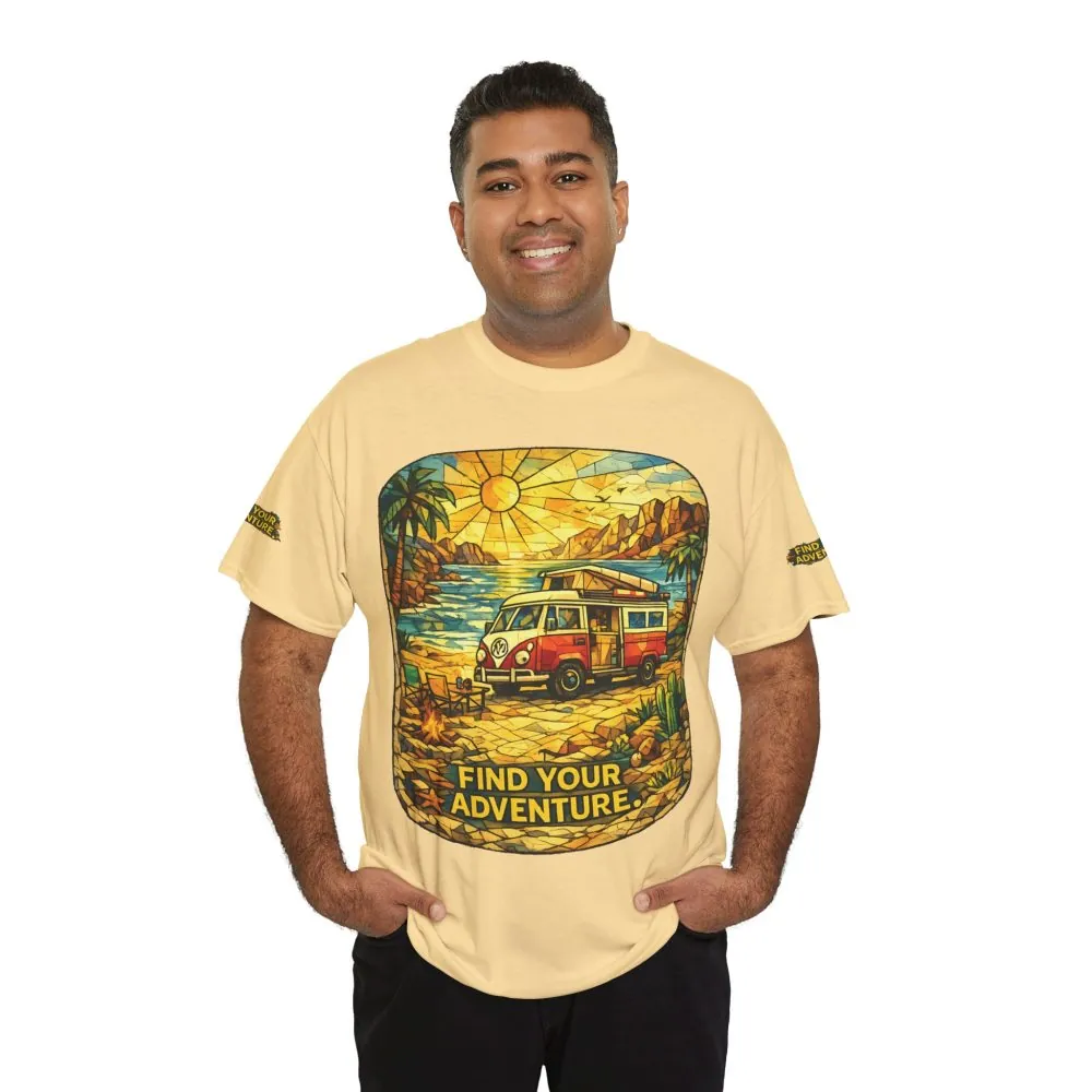 11423176831305263445_2048.jpeg Unisex Heavy Cotton Tee — "Find Your Adventure" Design Cubic-Line