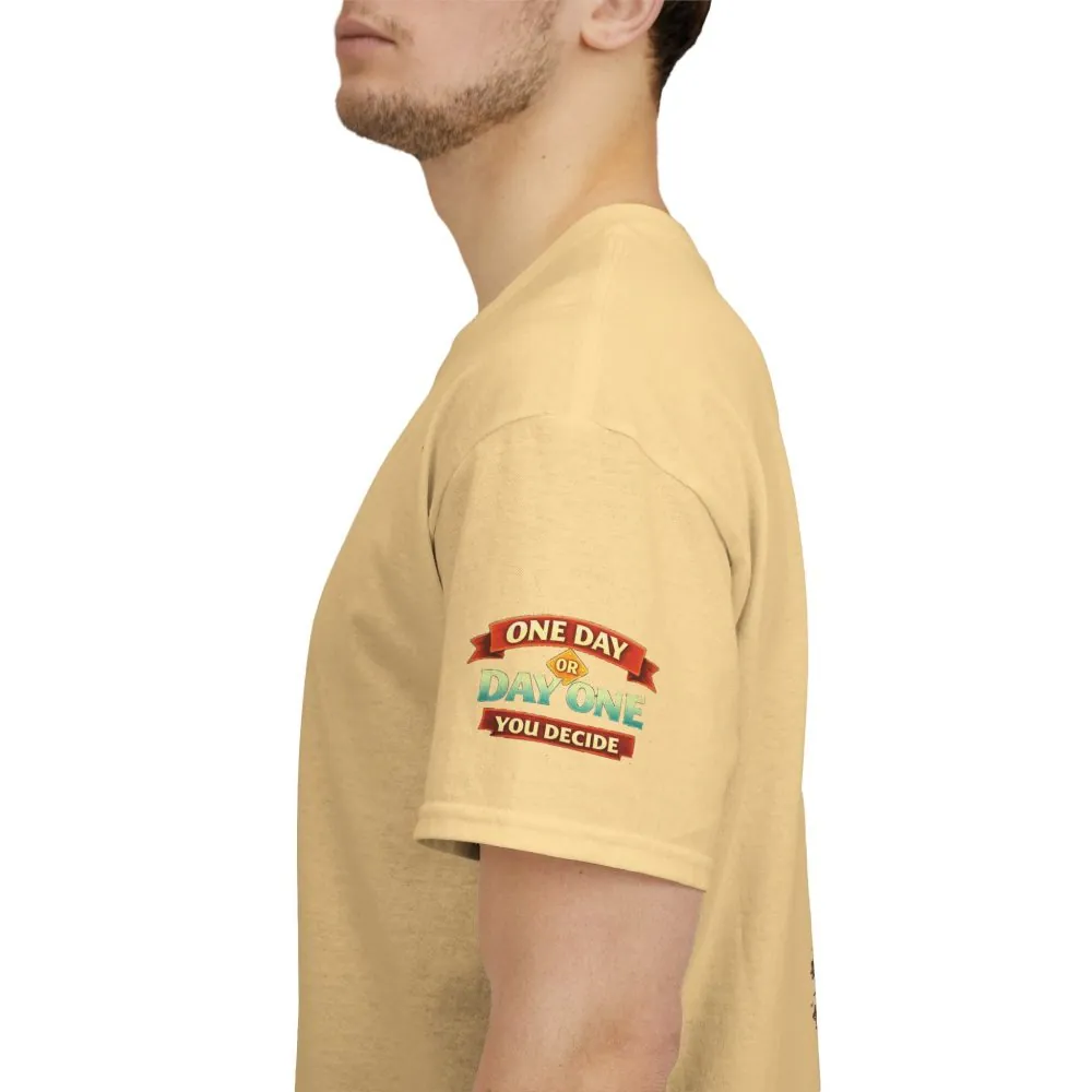 11433013877290844420_2048.jpeg Unisex Heavy Cotton Tee — "One Day Or Day One" Design Scenic-Line