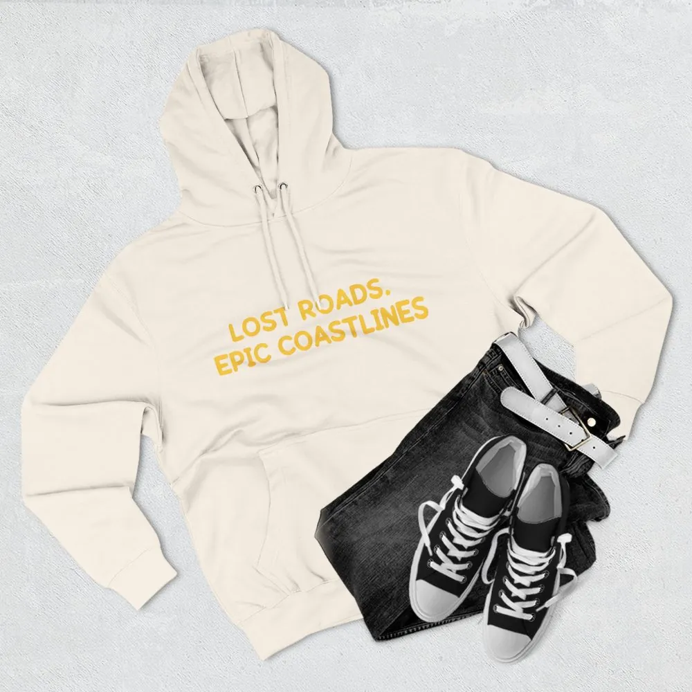11437610919036752608_2048.jpeg Three-Panel Fleece Hoodie - "Lost Roads Epic Coastlines" Design Sitcom-Line