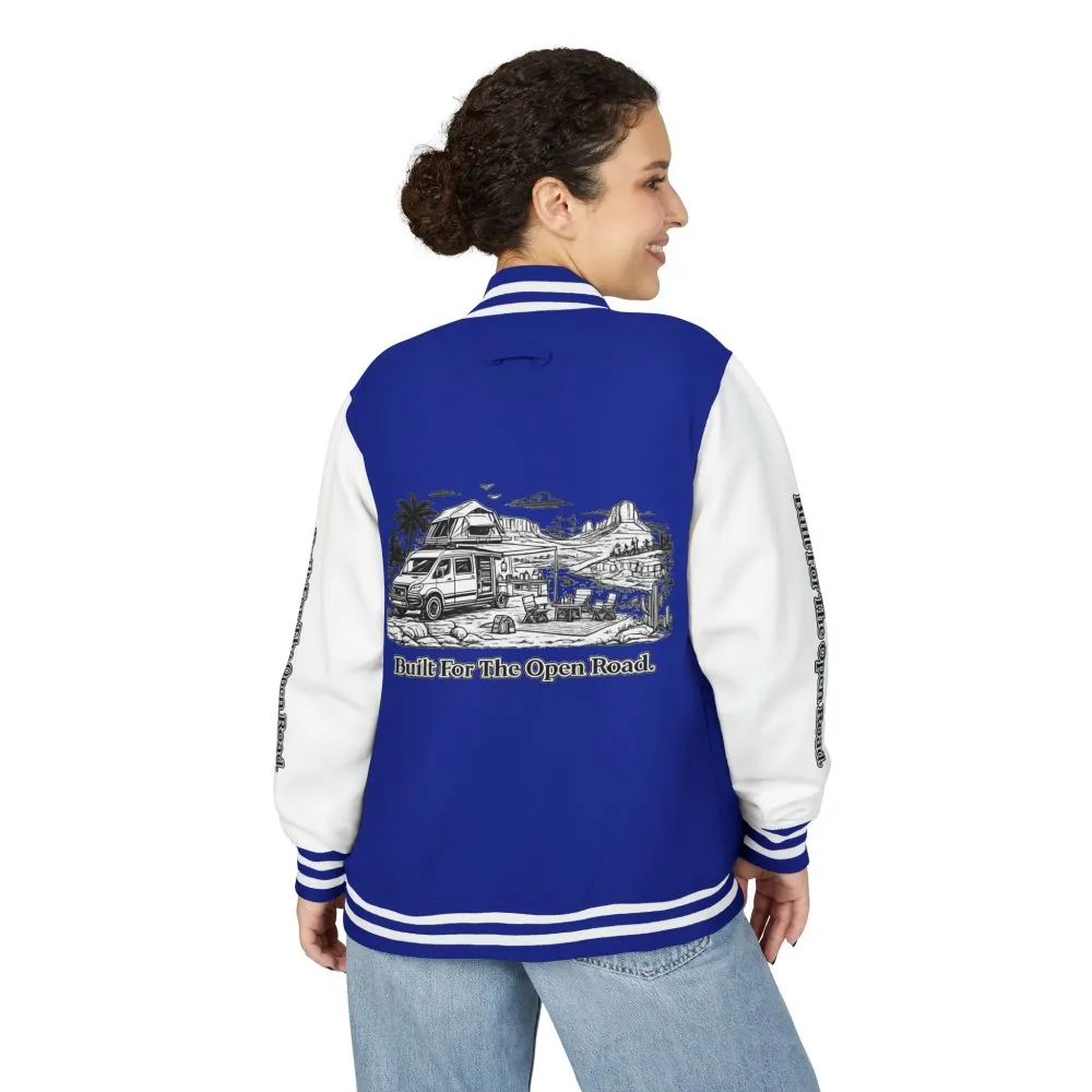 11438366518303568285_2048.jpeg Unisex Heavyweight Letterman Jacket — "Built For The Open Road" Travel Varsity Coat