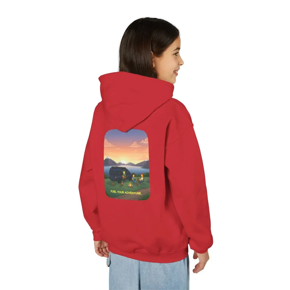 Youth Hoodie(Gildan) – "Fuel Your Adventure" (Design Sitcom-Line)