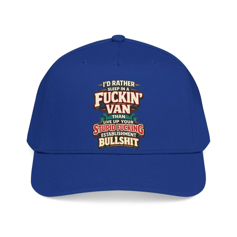Baseball Cap - "I´d Rather Sleep in A Fucking Van" Design F**K-Line