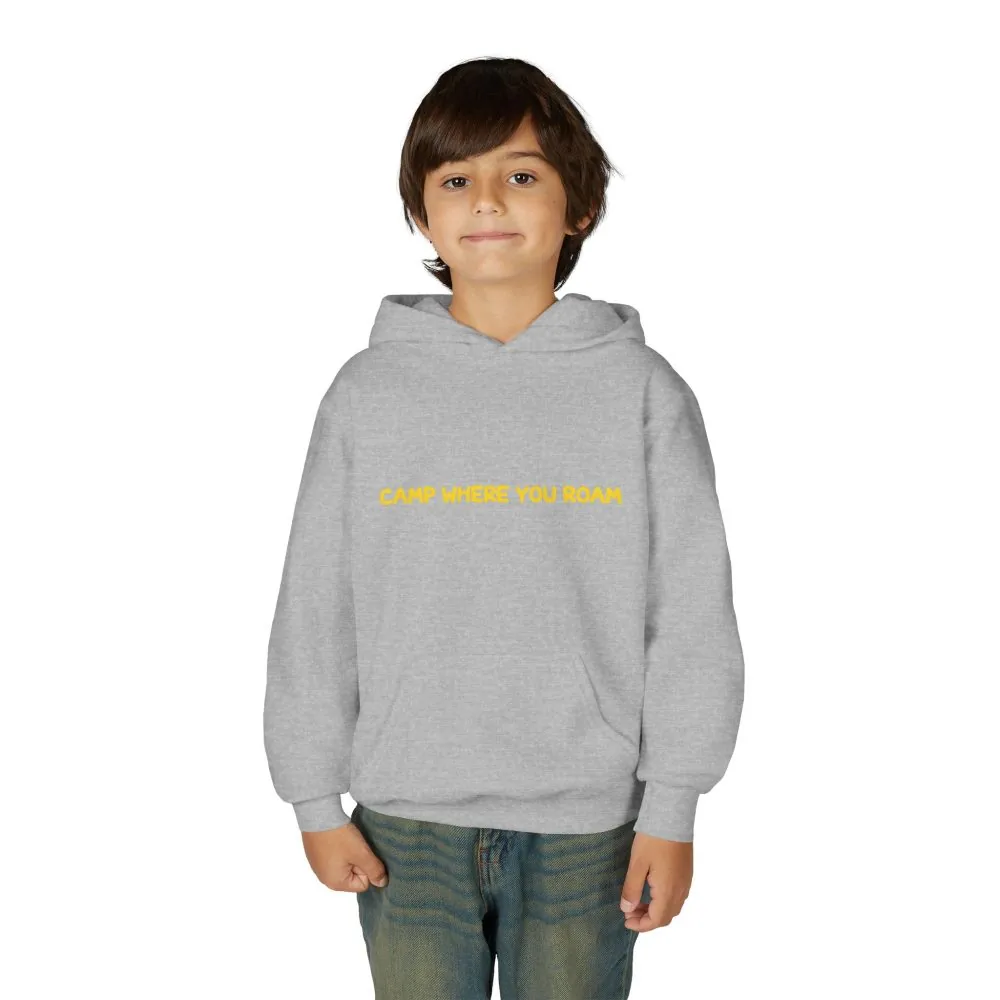 Youth Hoodie(Gildan) – "Camp Where You Roam" (Design Sitcom-Line)