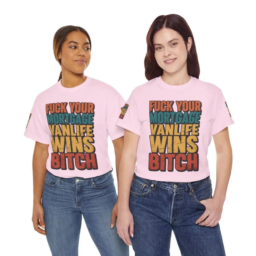 Unisex Heavy Cotton Tee — "Fuck Your Mortgage" Design F**K-Line