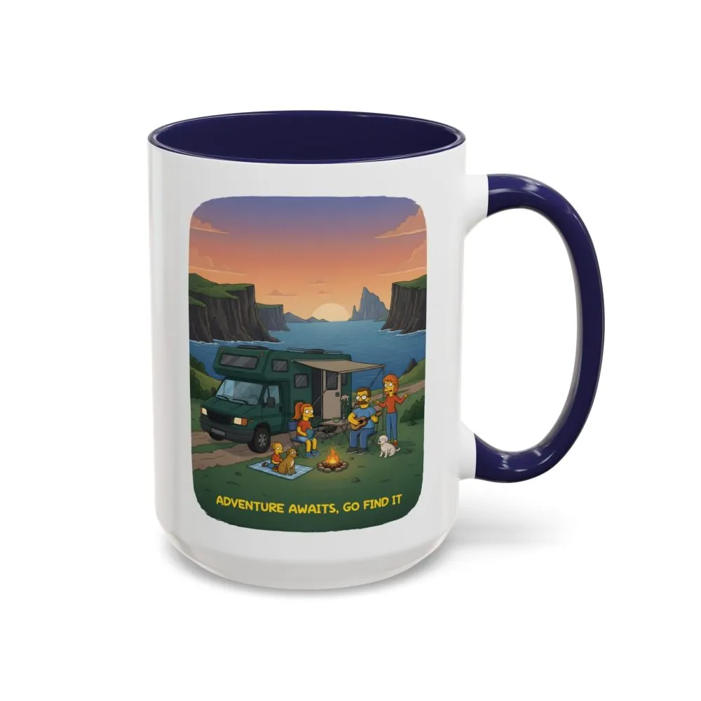 11496647321316962243_2048.jpeg Accent Coffee Mug (11, 15oz) — "Adventure Awaits-Go Find It"" Design Sitcom-Line