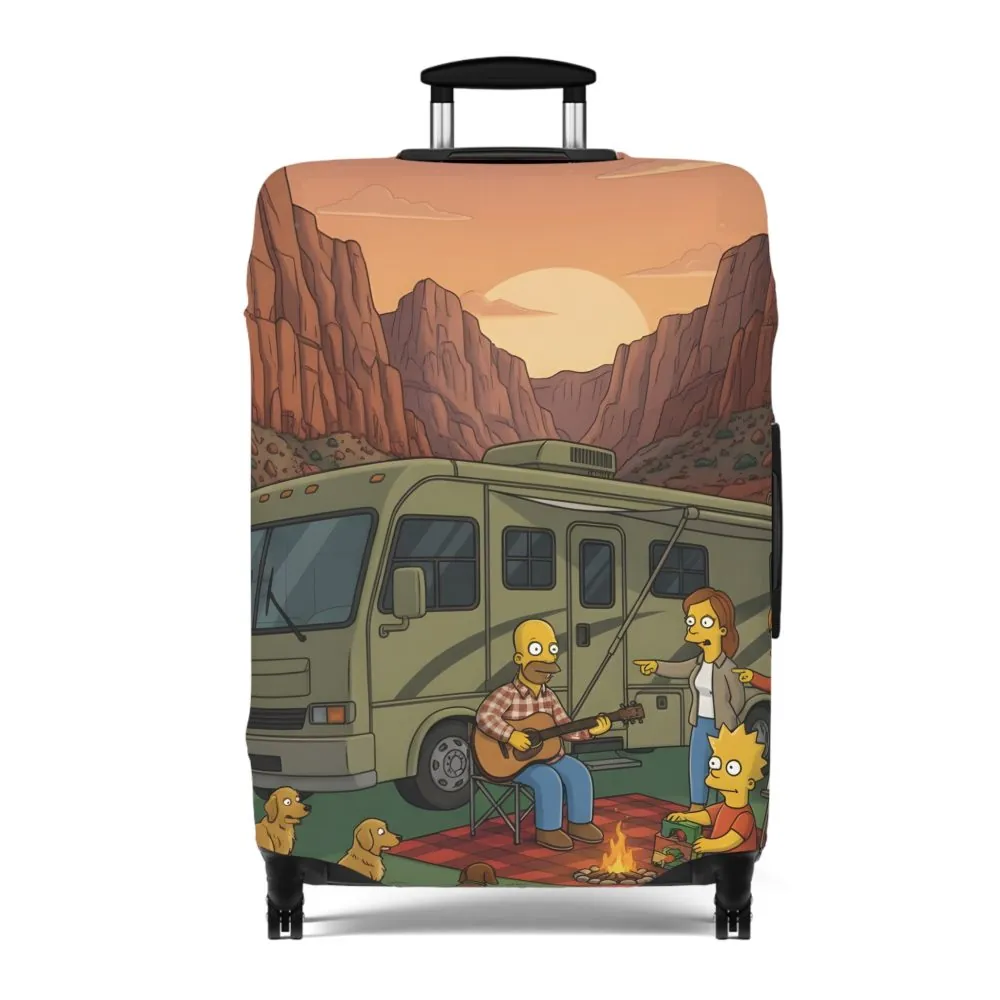 11519826923806819191_2048.jpeg Luggage Cover — Adventure Camper Sketch Travel Suitcase(Design Sitcom-Line)