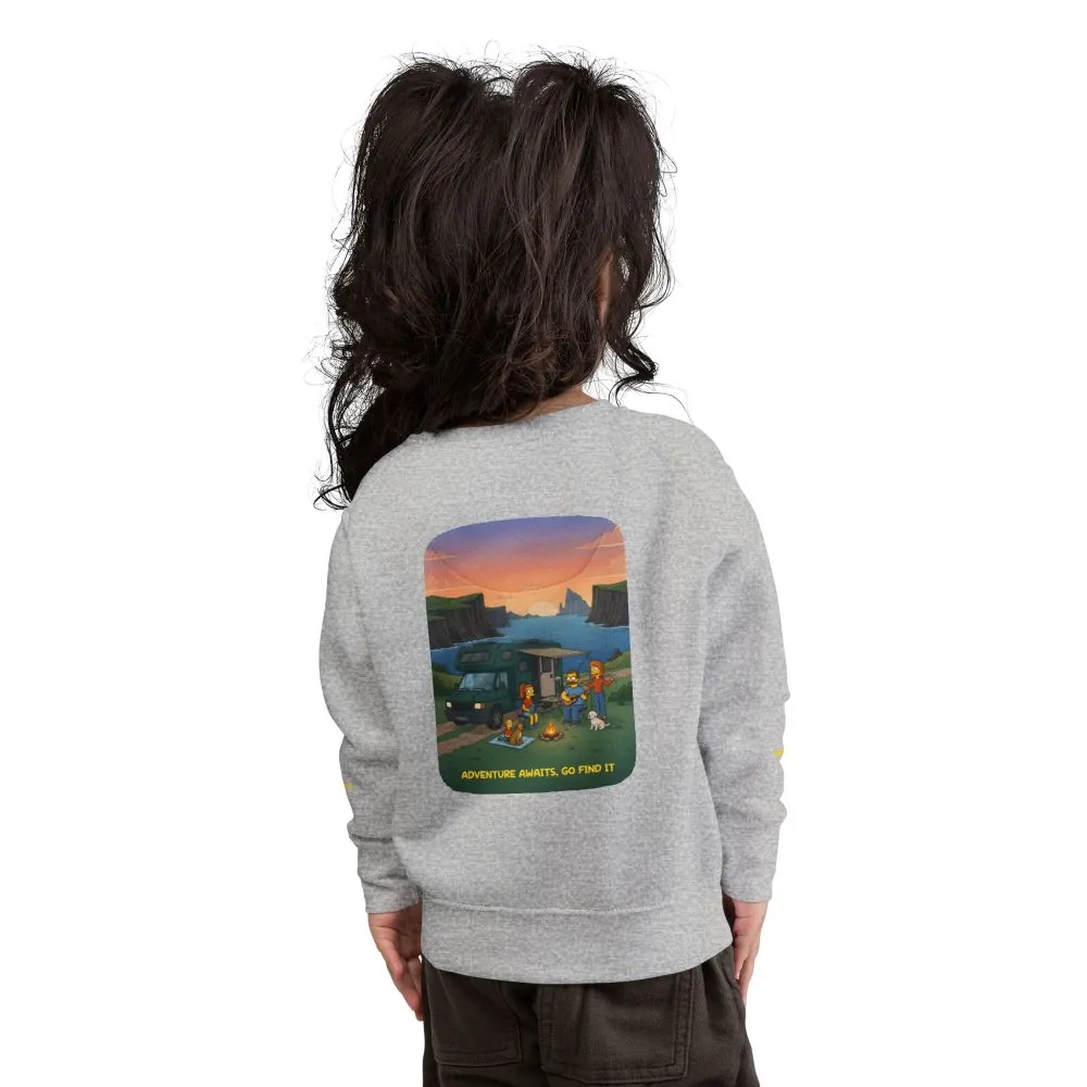 Toddler Sweatshirt - "Adventure Awaits-Go Find It" (Design Sitcom-Line)