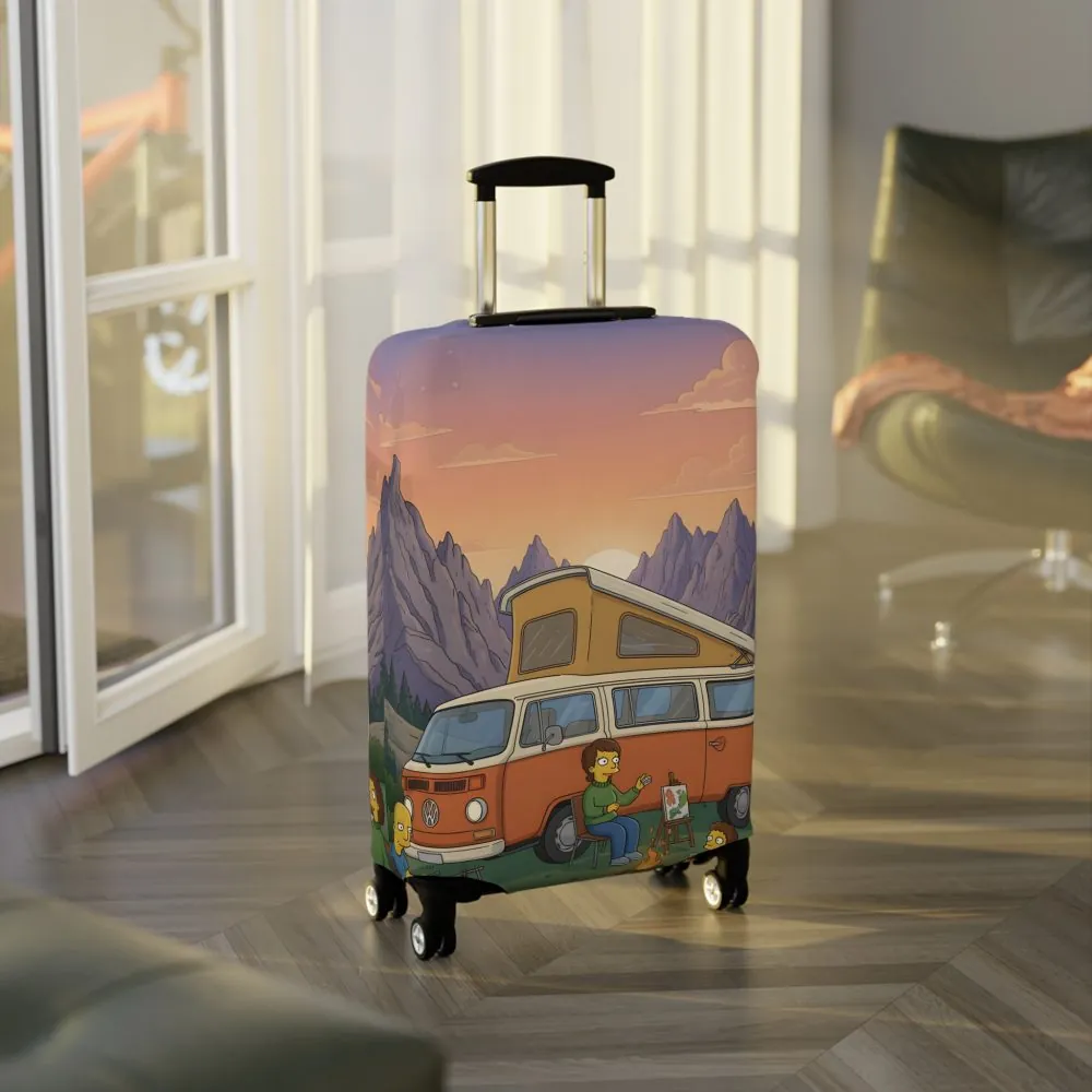 11554959878639784818_2048.jpeg Luggage Cover — Adventure Camper Sketch Travel Suitcase(Design Sitcom-Line)