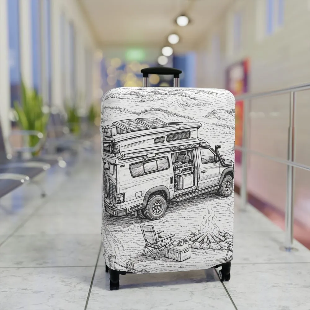 11572986683167759160_2048.jpeg Luggage Cover — Adventure Camper Sketch Travel Suitcase