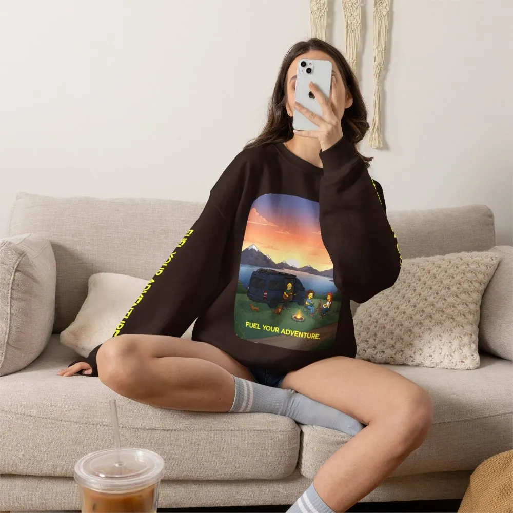 Unisex Heavy Blend™ Crewneck Sweatshirt — "Fuel Your Adventure" Design Sitcom-Line