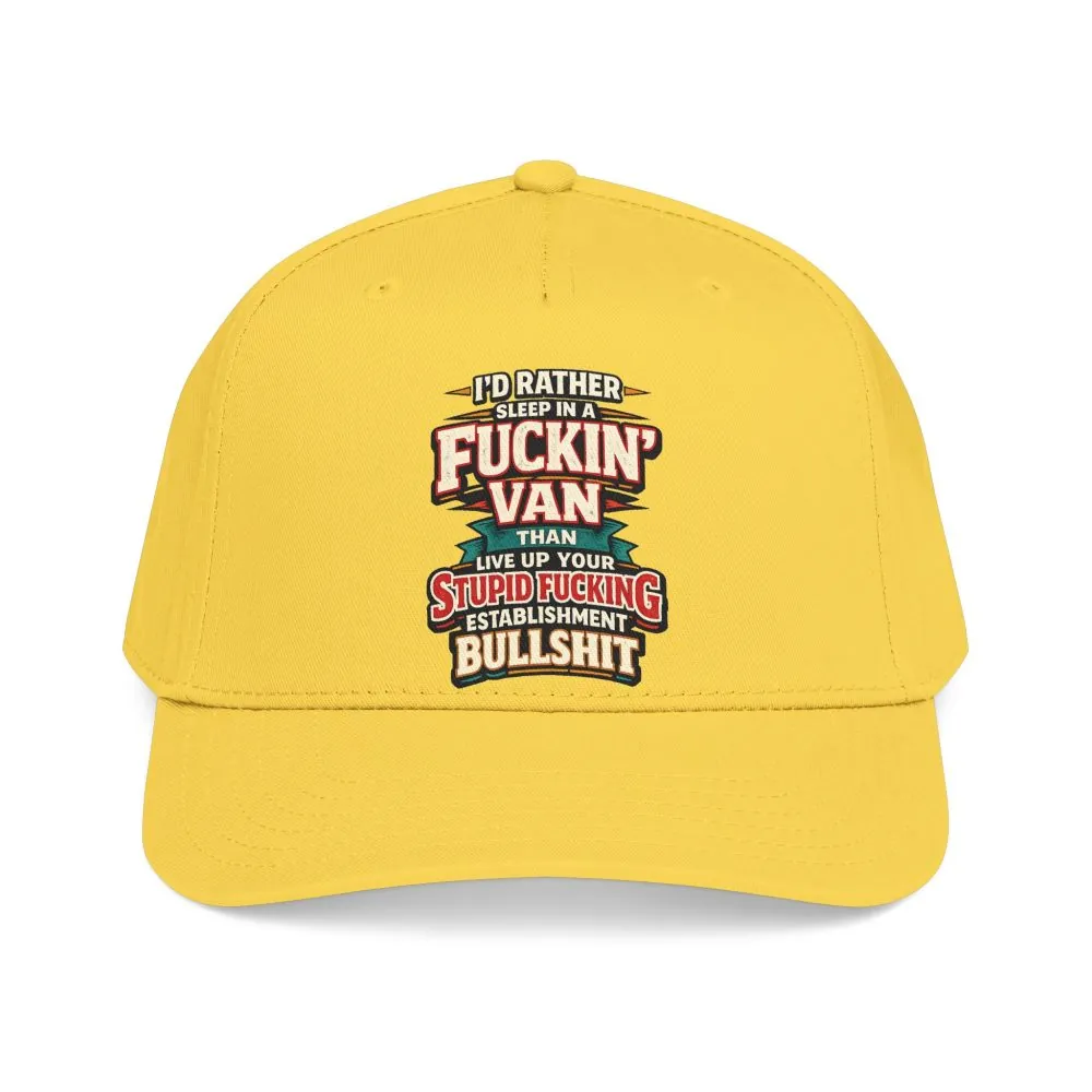 Baseball Cap - "I´d Rather Sleep in A Fucking Van" Design F**K-Line