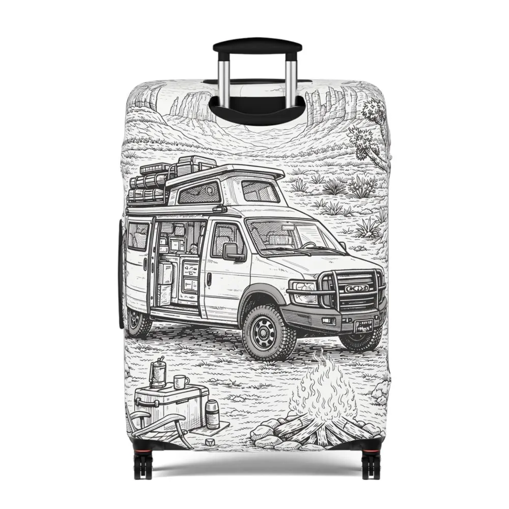 11579226196624328086_2048.jpeg Luggage Cover — Adventure Camper Sketch Travel Suitcase