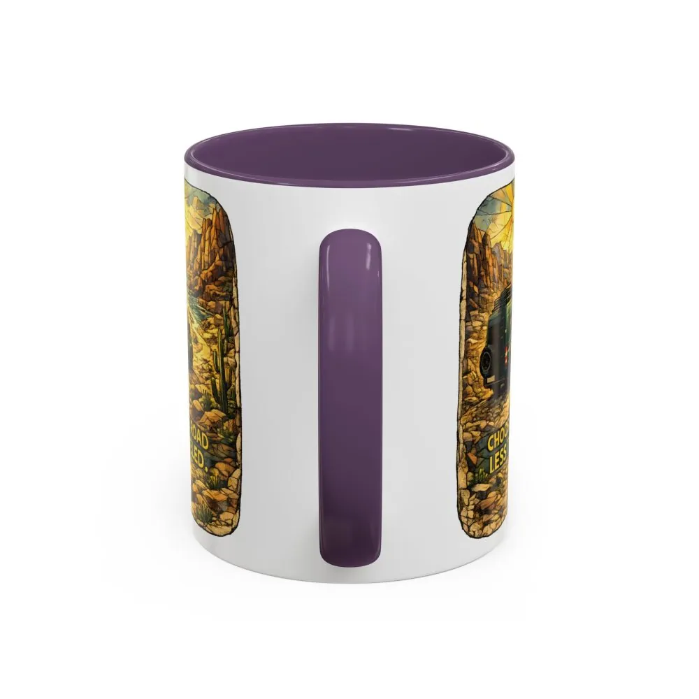 11579673114892947524_2048.jpeg Accent Coffee Mug (11, 15oz) — "Choose The Road Less Traveled" Design Cubic-Line