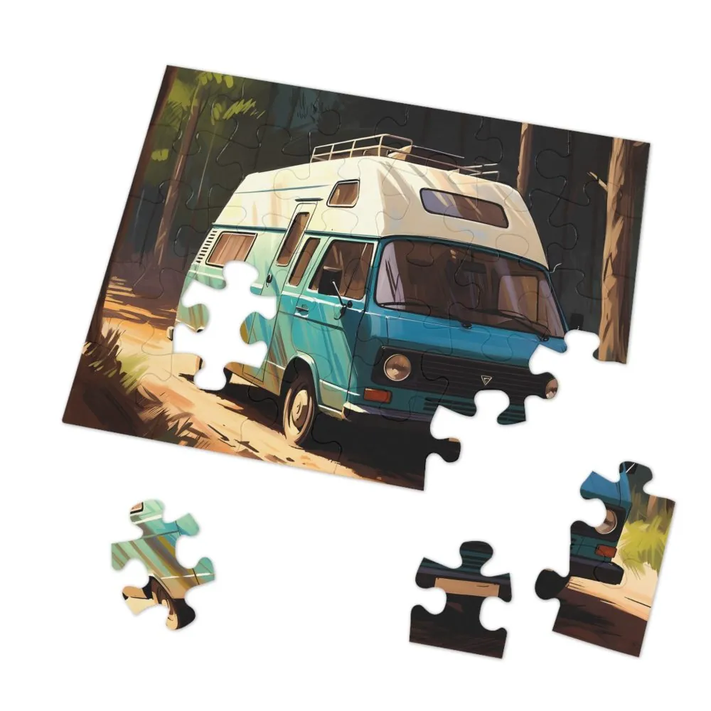 Jigsaw Puzzle with Tin — Retro Camper Van