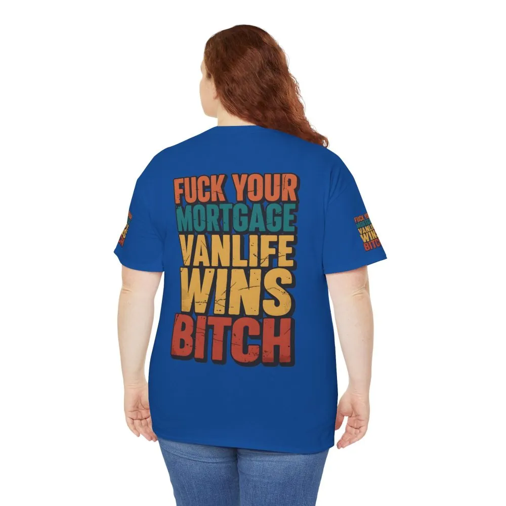 Unisex Heavy Cotton Tee — "Fuck Your Mortgage" Design F**K-Line