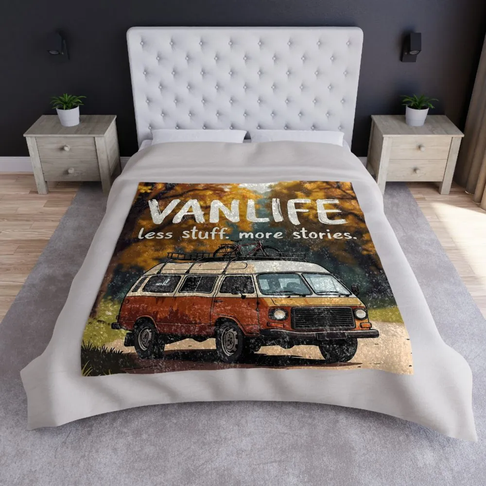 11626824790097769775_2048.jpeg Crushed Velvet Blanket — "Vanlife Less Stuff, More Stories" Cozy Camper Throw