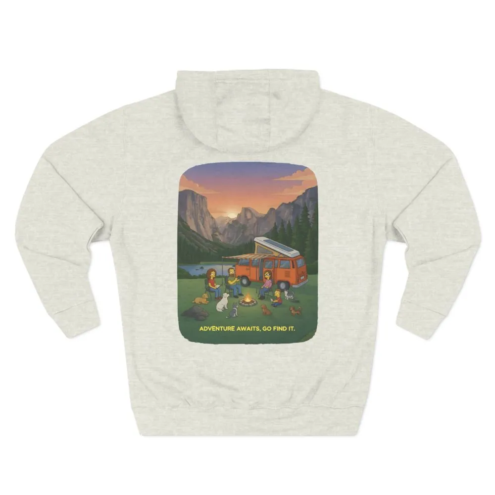11632604040634035595_2048.jpeg Three-Panel Fleece Hoodie - "Adventure Awaits-Go Find It"" Design Sitcom-Line