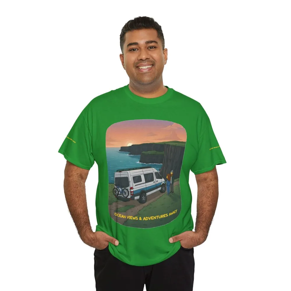 11652926358407482699_2048.jpeg Unisex Heavy Cotton Tee — "Ocean Views-Adventures Awaits" Design Sitcom-Line