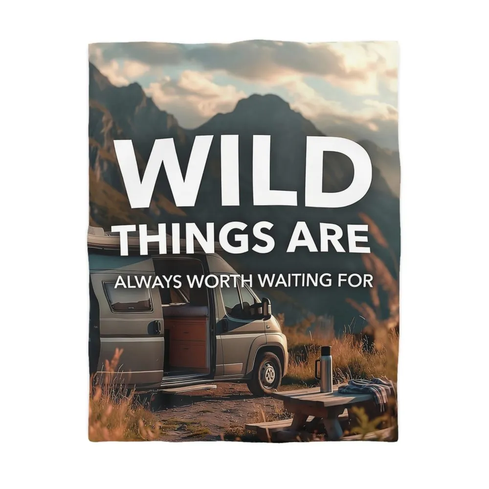 11656071217033064597_2048.jpeg Duvet Cover — "Wild Things Are Always Worth Waiting For" Scenic Camper Bedroom Decor