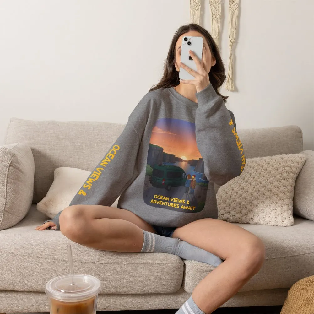 11658643419322190352_2048.jpeg Unisex Heavy Blend™ Crewneck Sweatshirt — "Ocean Views-Adventures Awaits" Design Sitcom-Line