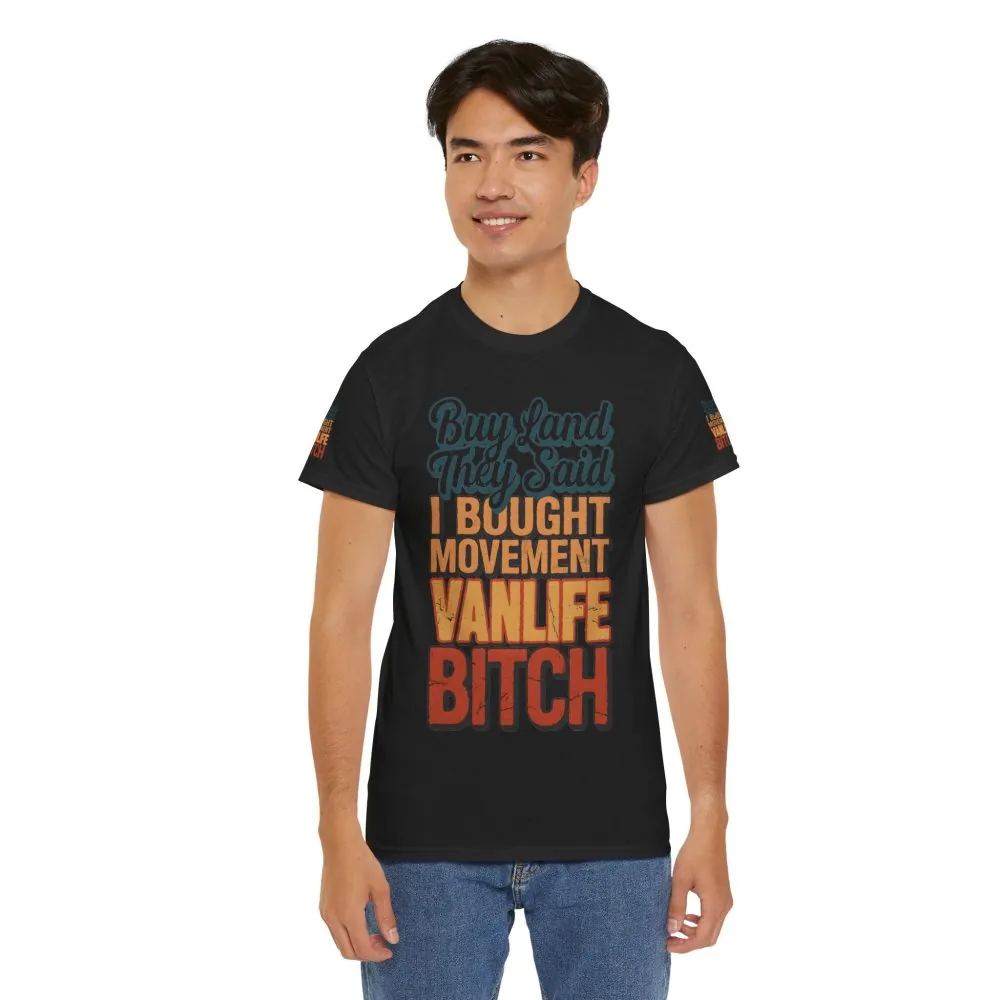 11674492546229953753_2048.jpeg Unisex Heavy Cotton Tee — "Buy Land They Said" Design F**K-Line