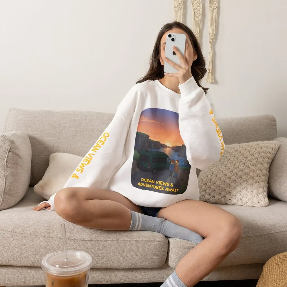 11676737666330434360_2048.jpeg Unisex Heavy Blend™ Crewneck Sweatshirt — "Ocean Views-Adventures Awaits" Design Sitcom-Line