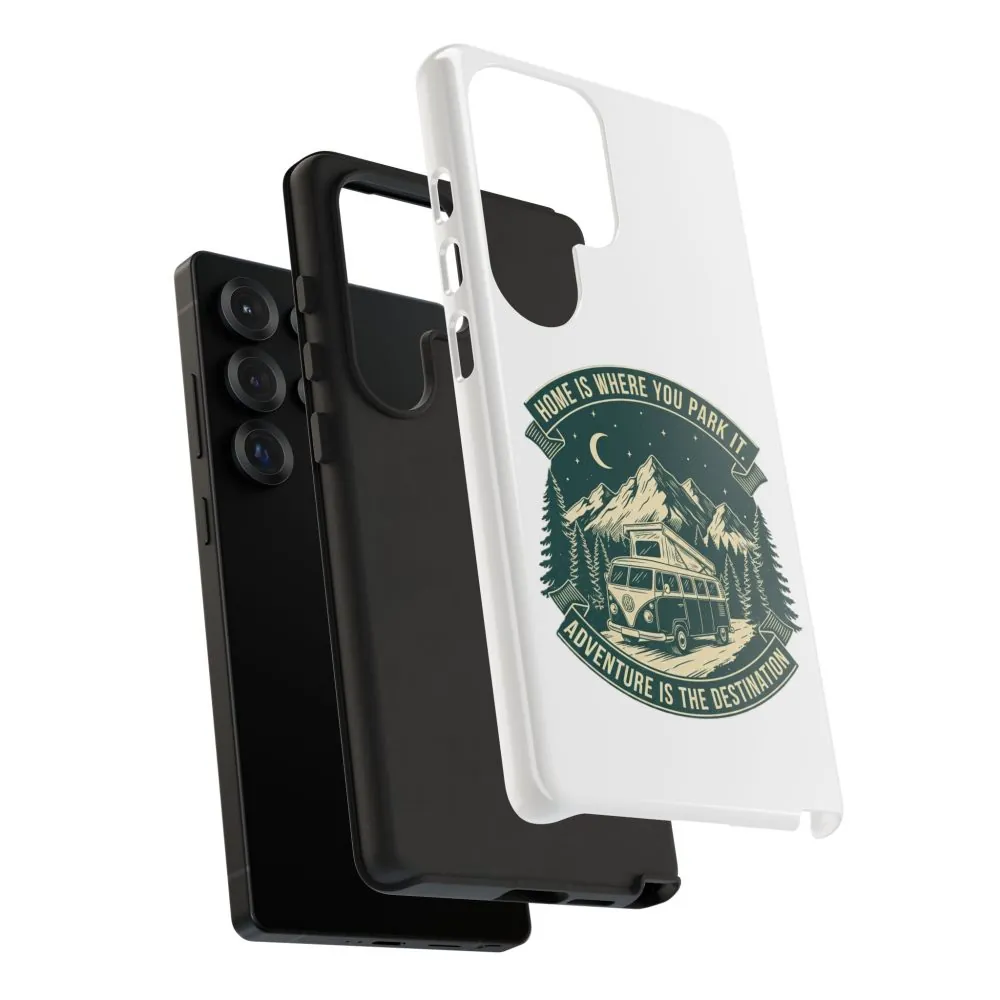 11678938125997107709_2048.jpeg Phone Case — "Home Is Where You Park It-Adventure is the destination" Camper Van Design