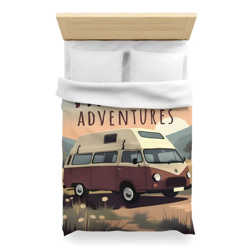 Duvet Cover - 'Vanlife Adventures' Retro Camper Bedding