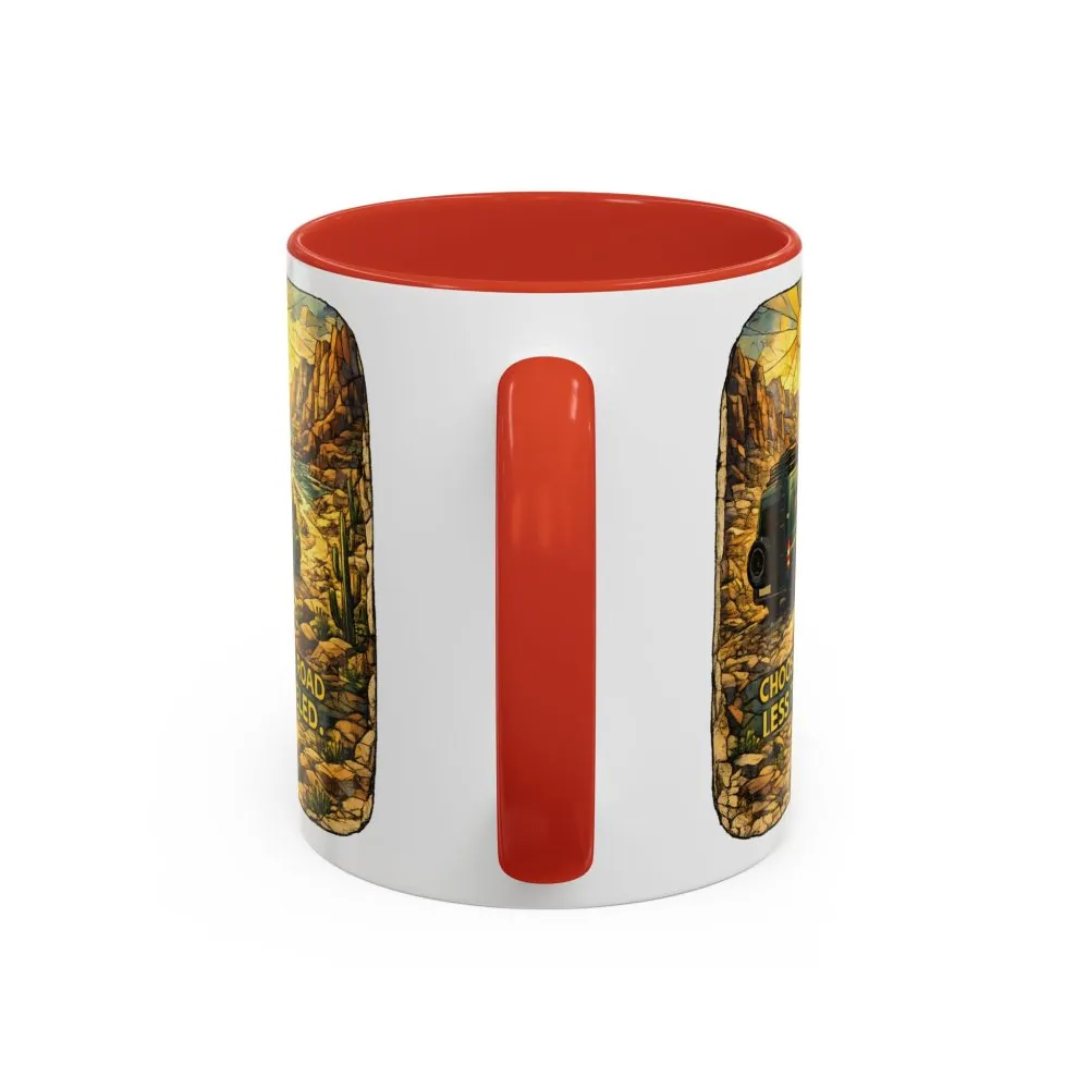 11682173769657615022_2048.jpeg Accent Coffee Mug (11, 15oz) — "Choose The Road Less Traveled" Design Cubic-Line