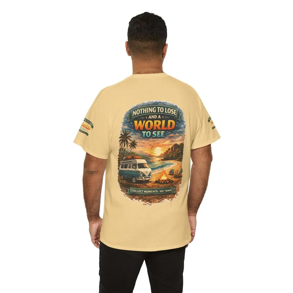 Unisex Heavy Cotton Tee — "Nothing To Lose " Design Scenic-Line