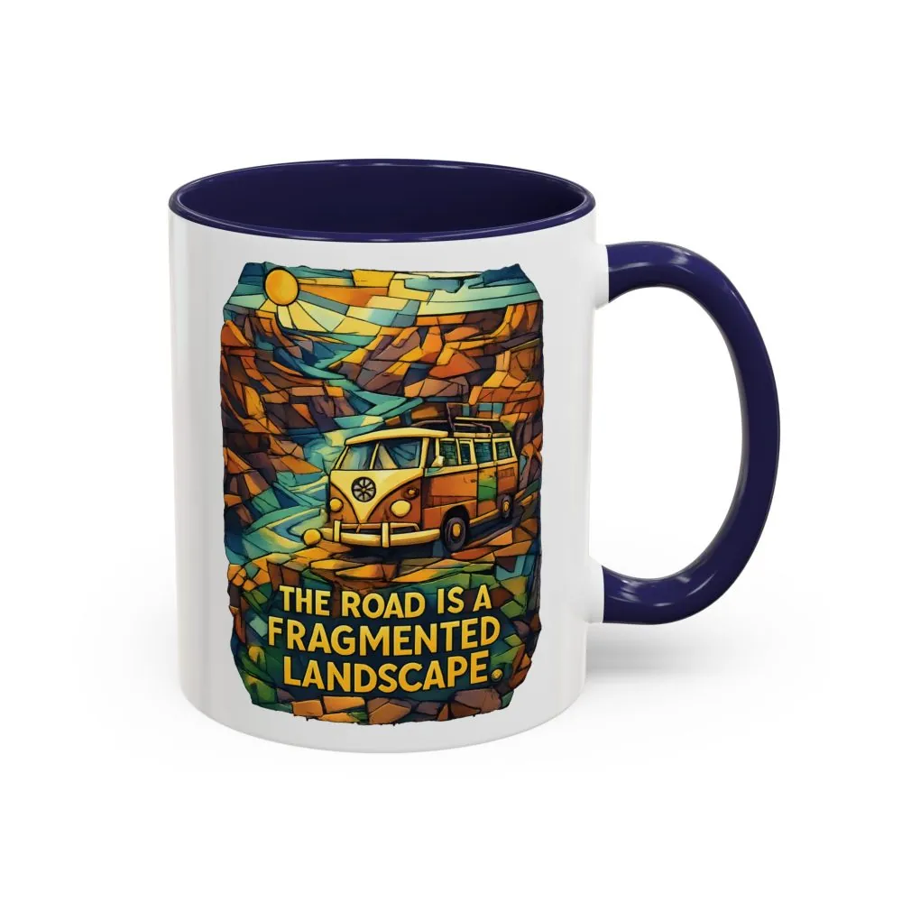 11723508471131745472_2048.jpeg Accent Coffee Mug (11, 15oz) — "The Road Is A Fragmented Landscape" Design Cubic-Line