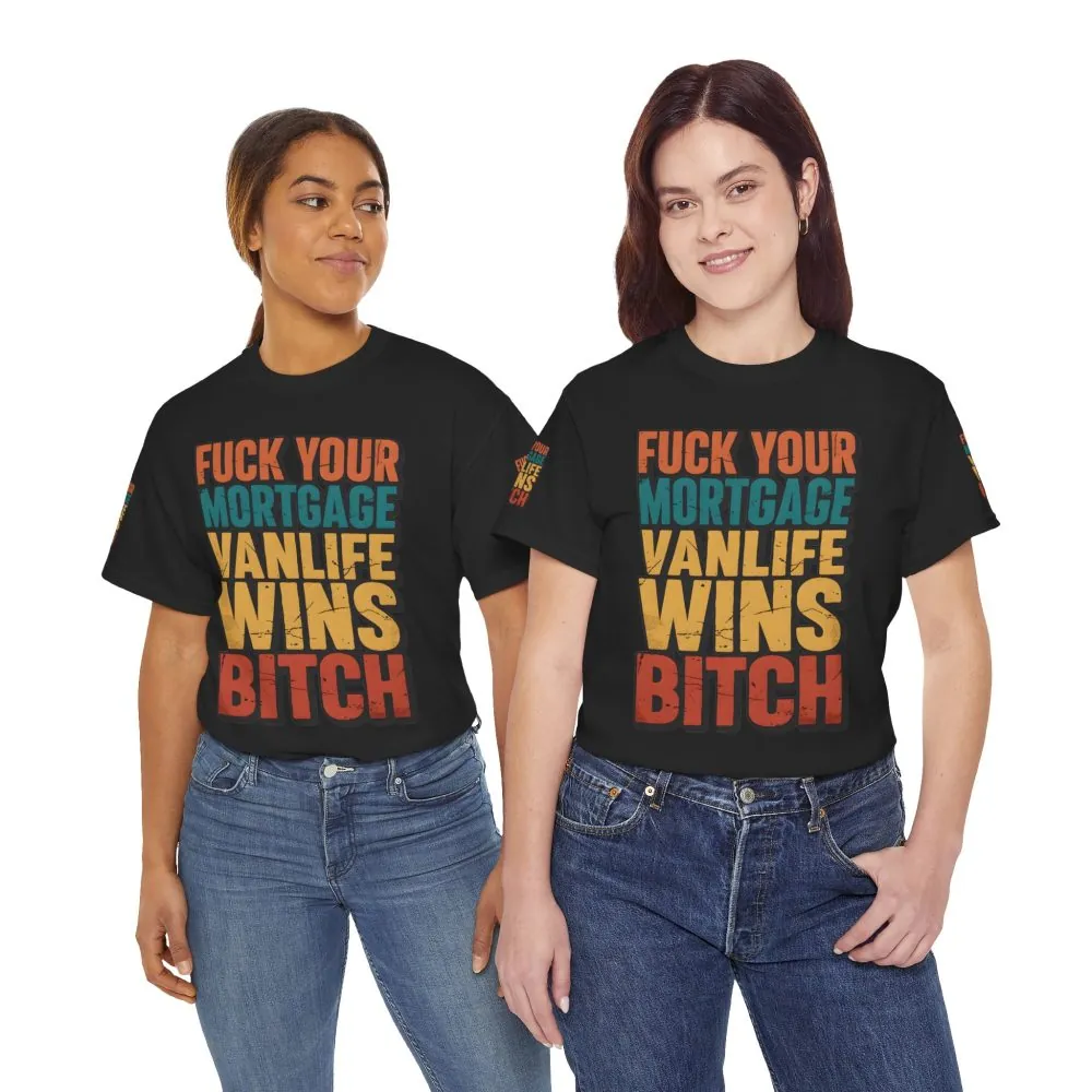 Unisex Heavy Cotton Tee — "Fuck Your Mortgage" Design F**K-Line