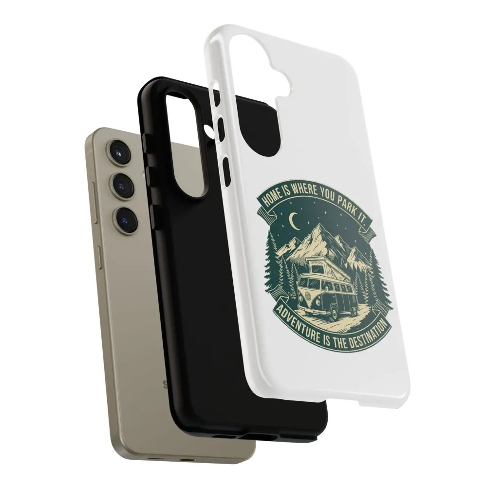 11748315990243265142_2048.jpeg Phone Case — "Home Is Where You Park It-Adventure is the destination" Camper Van Design