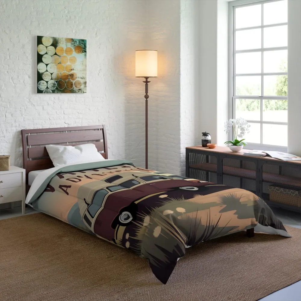 Comforter — "Vanlife Adventures" Retro Camper Van Bedding