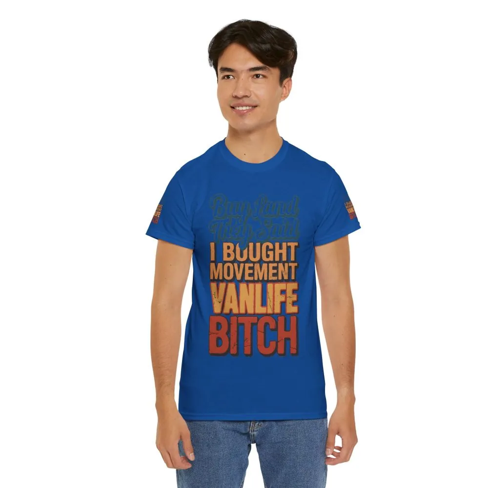 11780094091160464997_2048.jpeg Unisex Heavy Cotton Tee — "Buy Land They Said" Design F**K-Line