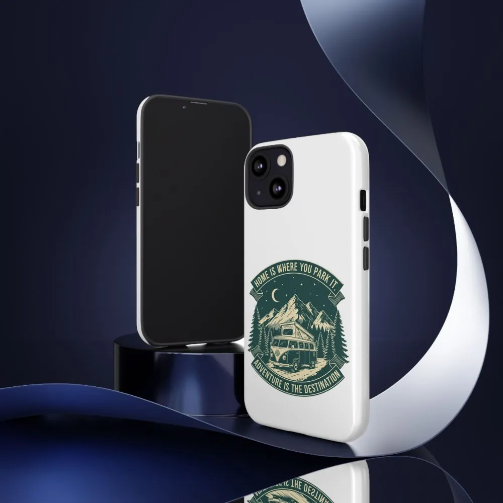 11791337581846254502_2048.jpeg Phone Case — "Home Is Where You Park It-Adventure is the destination" Camper Van Design