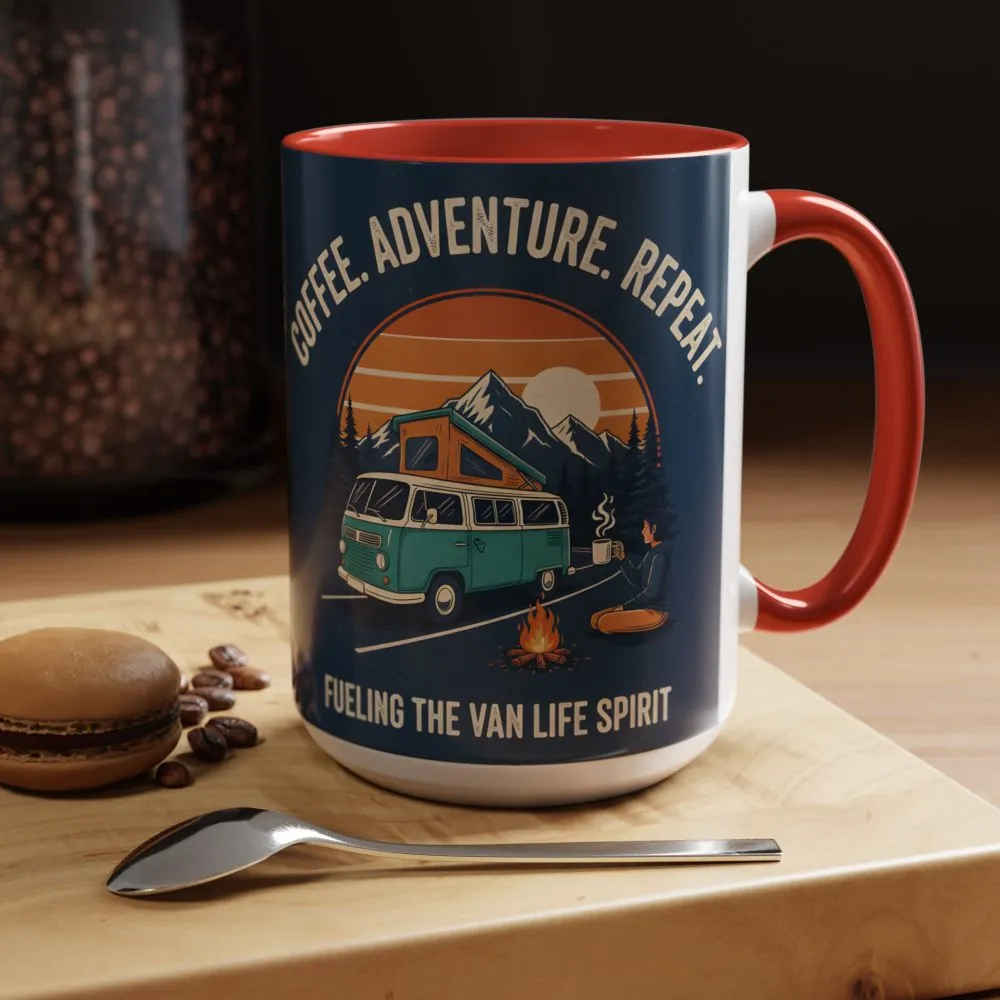 11791962882011431206_2048.jpeg Accent Coffee Mug (11, 15oz) - "Coffee. Adventure. Repeat."