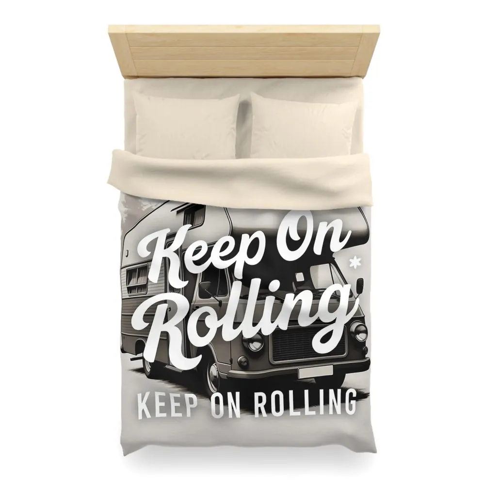 Duvet Cover — "Keep On Rolling" Retro Motorhome Bedding