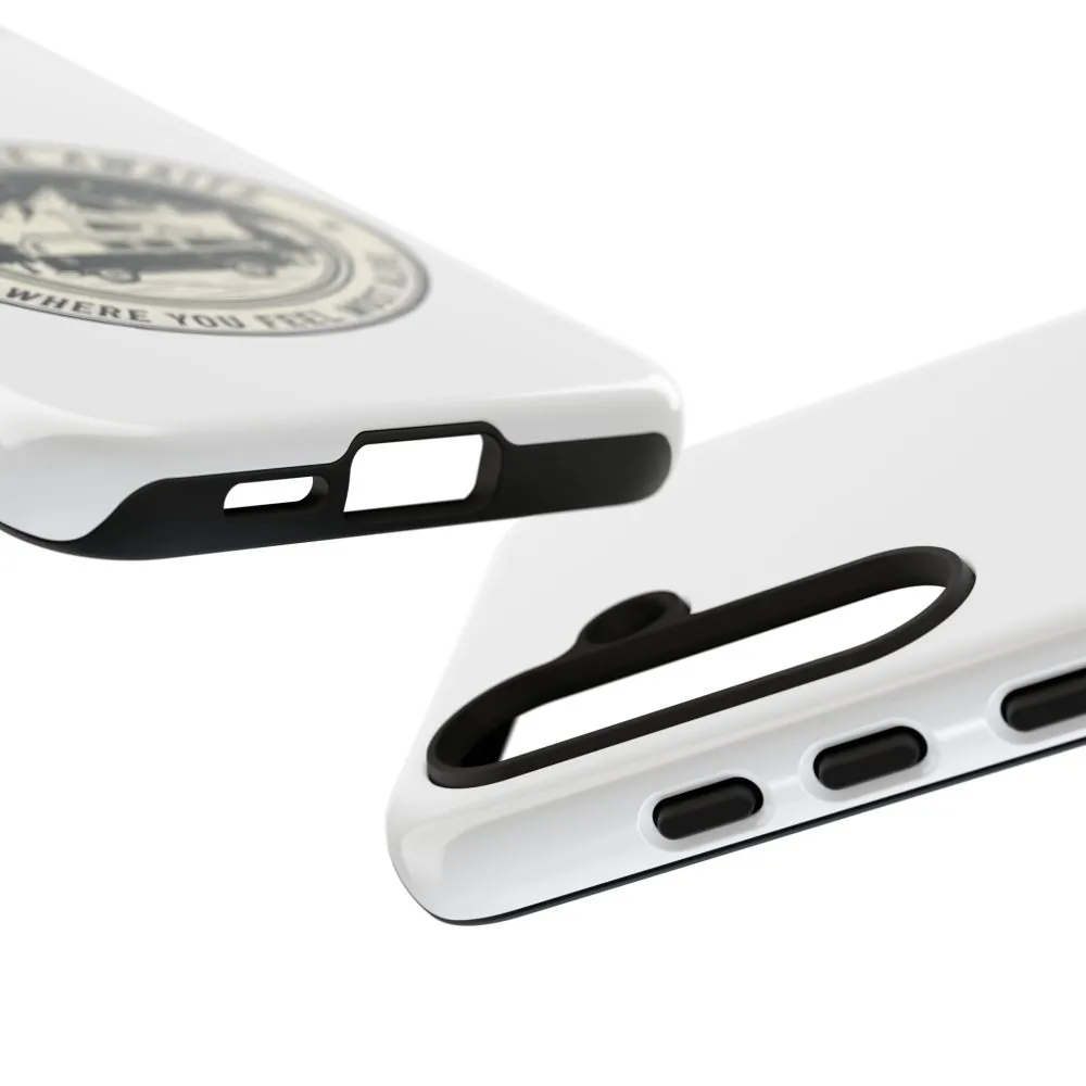Phone Case — "Adventure Awaits-Go Where You Feel Most Alive" Camper Van Design