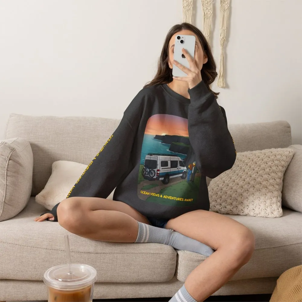 11823082155986334258_2048.jpeg Unisex Heavy Blend™ Crewneck Sweatshirt — "Ocean Views-Adventures Awaits" Design Sitcom-Line