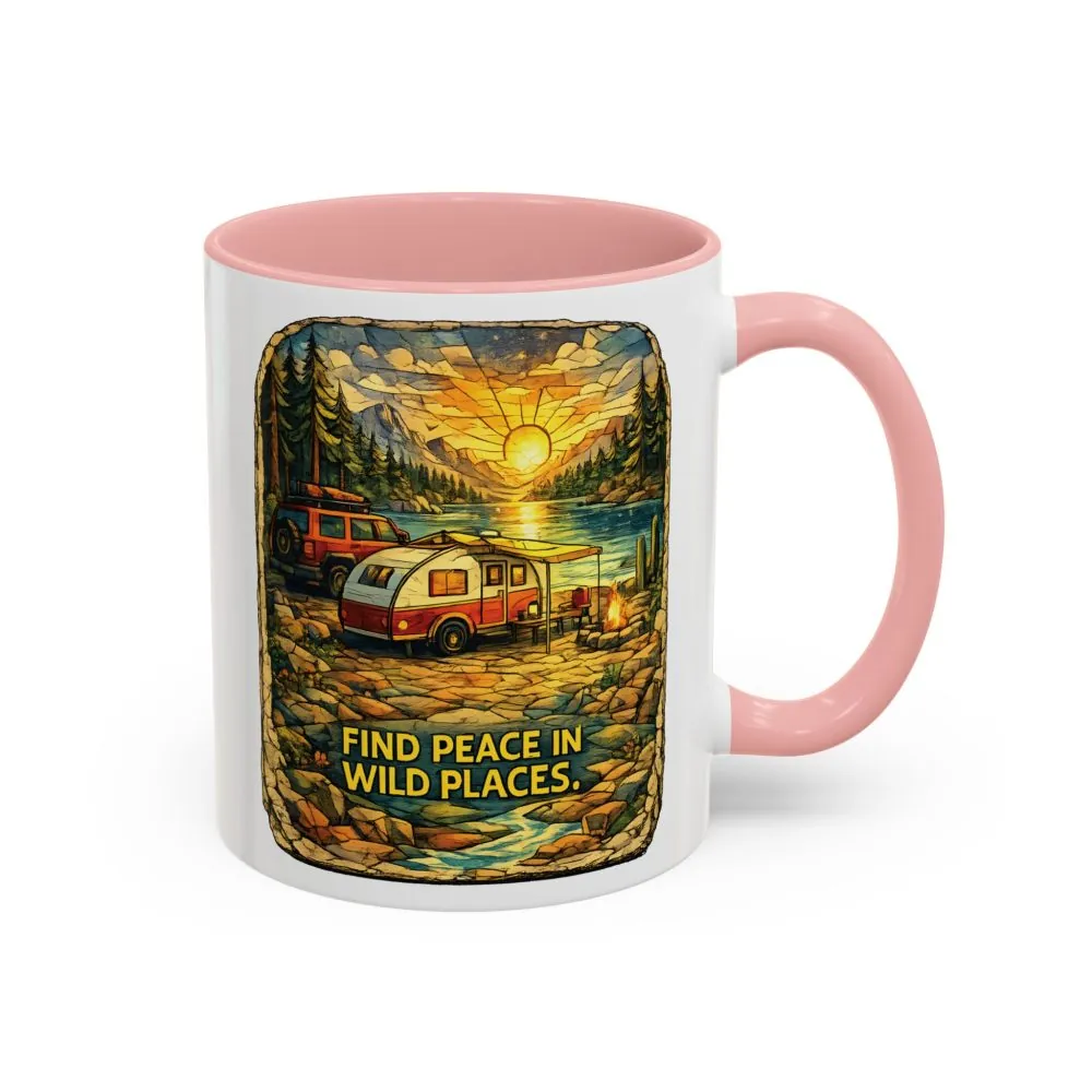 11844092124748407854_2048.jpeg Accent Coffee Mug (11, 15oz) — "Find Peace In Wild Places" Design Cubic-Line