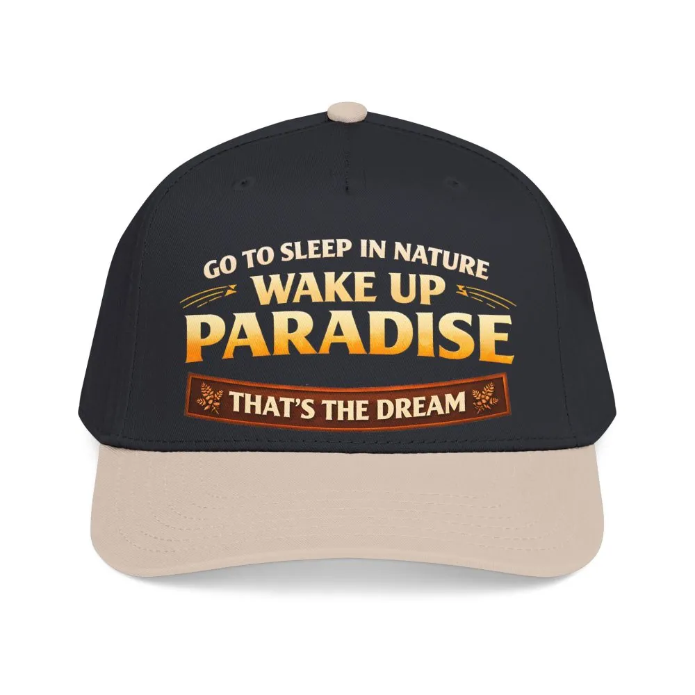 11867359617307213026_2048.jpeg Baseball Cap - "Go sleep Nature-Wake Up Paradise" Design Scenic-Line