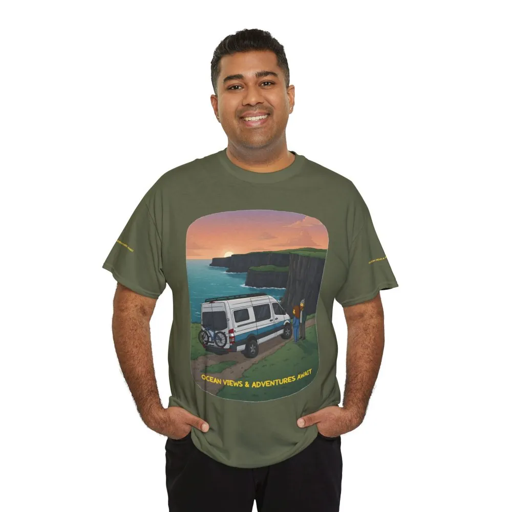 11874817890413042904_2048.jpeg Unisex Heavy Cotton Tee — "Ocean Views-Adventures Awaits" Design Sitcom-Line
