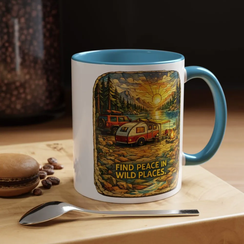11913906842479130647_2048.jpeg Accent Coffee Mug (11, 15oz) — "Find Peace In Wild Places" Design Cubic-Line