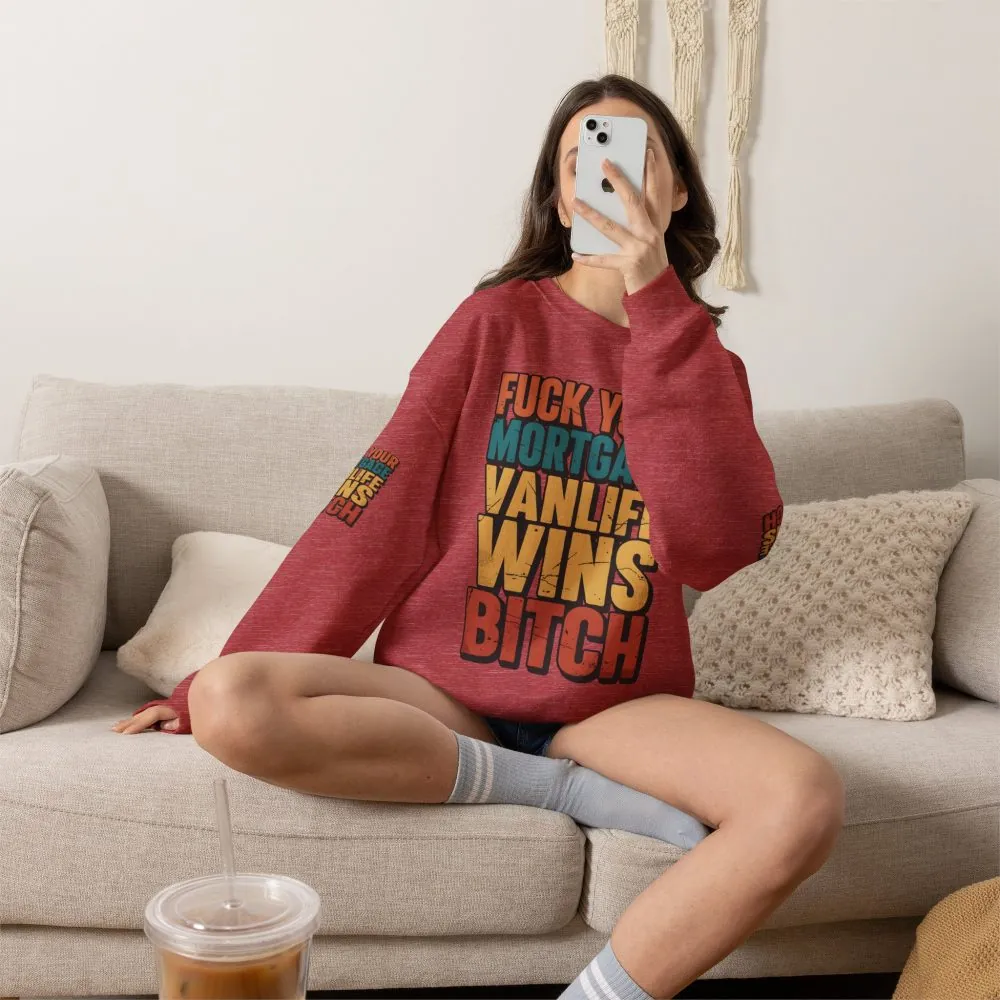 Unisex Heavy Blend™ Crewneck Sweatshirt — "Fuck Your Mortgage" Design F**K-Line
