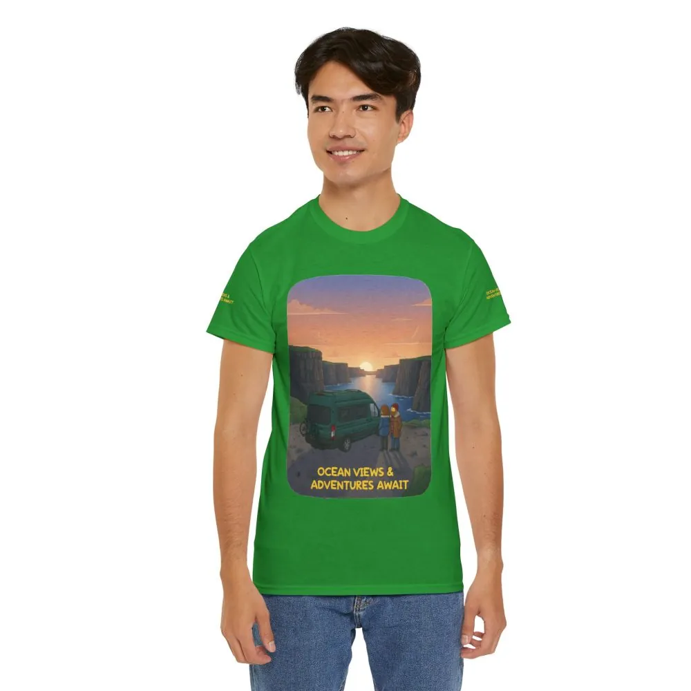 11948829120192223005_2048.jpeg Unisex Heavy Cotton Tee — "Ocean Views-Adventures Awaits" Design Sitcom-Line
