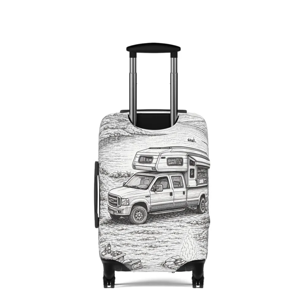 11960516173050742676_2048.jpeg Luggage Cover — Adventure Camper Sketch Travel Suitcase