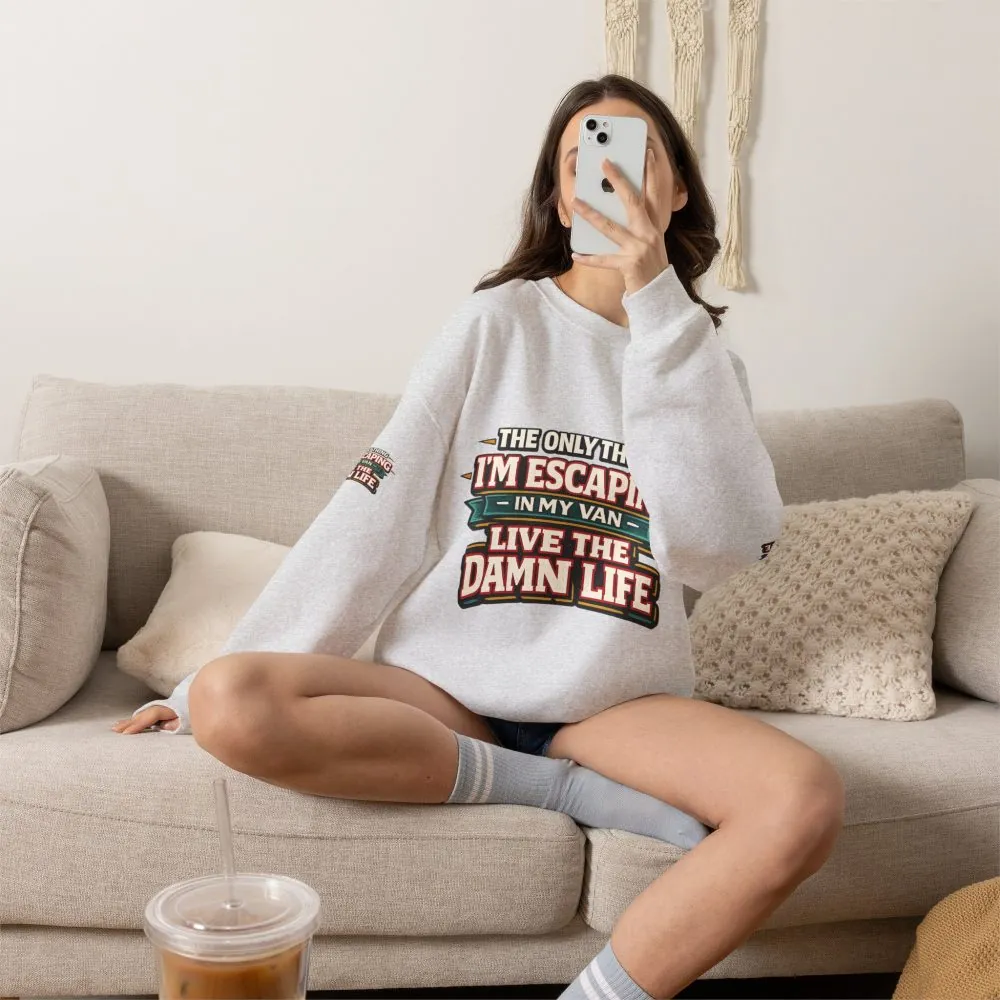 11972260842258146536_2048.jpeg Unisex Heavy Blend™ Crewneck Sweatshirt — "The Only Thing I´m Escaping" Design F**K-Line