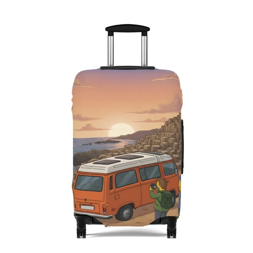 Luggage Cover — Adventure Camper Sketch Travel Suitcase(Design Sitcom-Line)