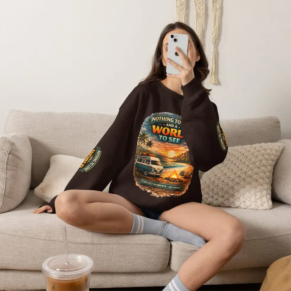 Unisex Heavy Blend™ Crewneck Sweatshirt — "Nothing To Lose" Design Scenic-Line